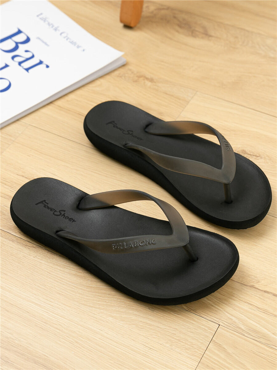 Dép Lê Xỏ Ngón Nữ Mùa Hè Mẫu Mới Cao Su Đế Bằng Màu Đen Cao Cấp Cảm Giác Siêu Nhẹ Đế Mềm Chống Trượt Đi Biển Đi Bên Ngoài Xỏ Ngón