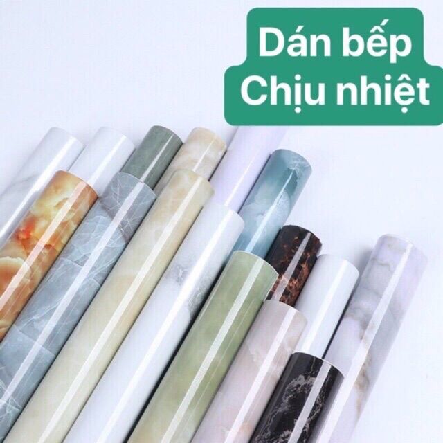 Giấy dán tường dán bếp vân đá cuộn dài 5m rộng 60cm