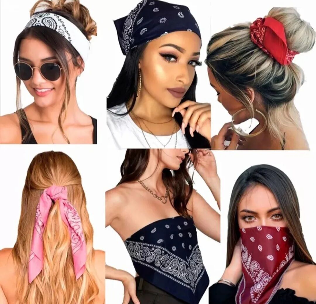 Khăn lụa thời trang hàn quốc , khăn quấn tóc , tạo kiểu tóc , cổ tay , quấn túi xách cá tính cho nữ