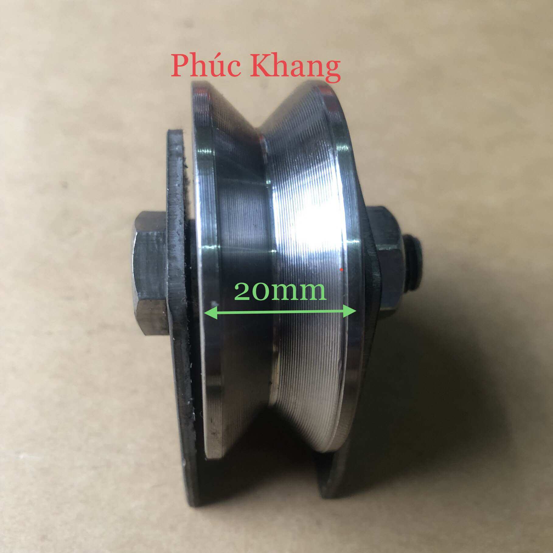 Bánh xe sắt 6 phân rảnh V - Bánh xe cửa lùa - Ròng rọc sắt