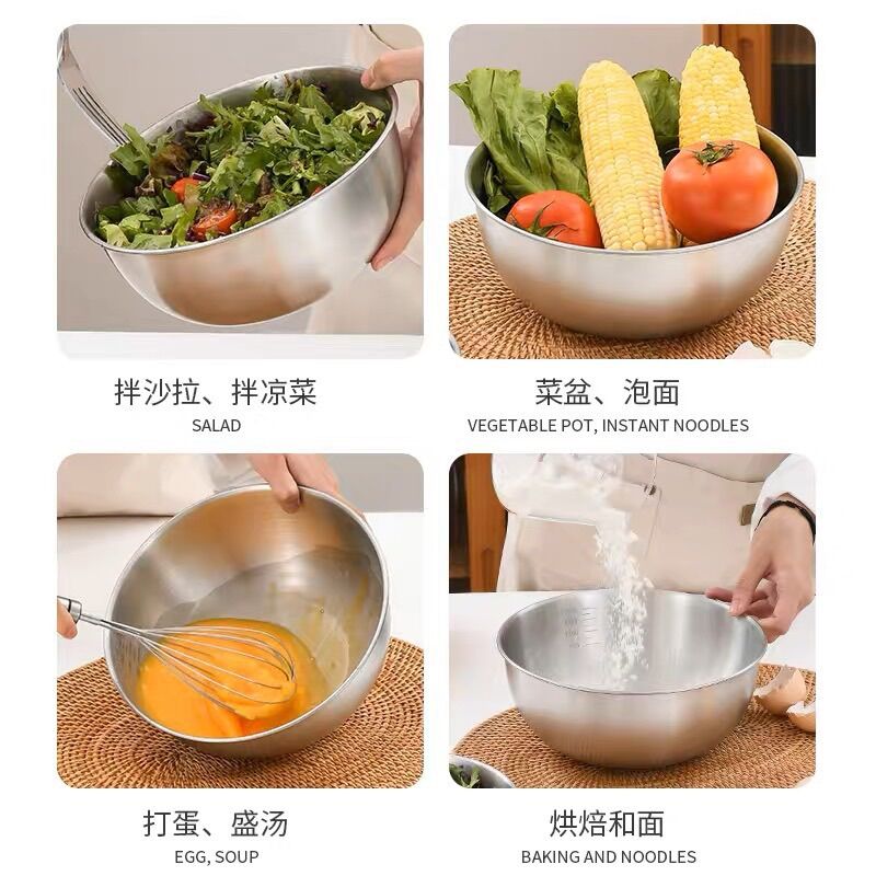 Combo 3 bát trộn inox đủ kích cỡ