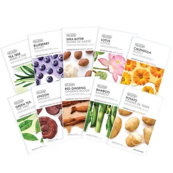 COMBO 10 miếng mặt nạ Real Natural Chính hãng