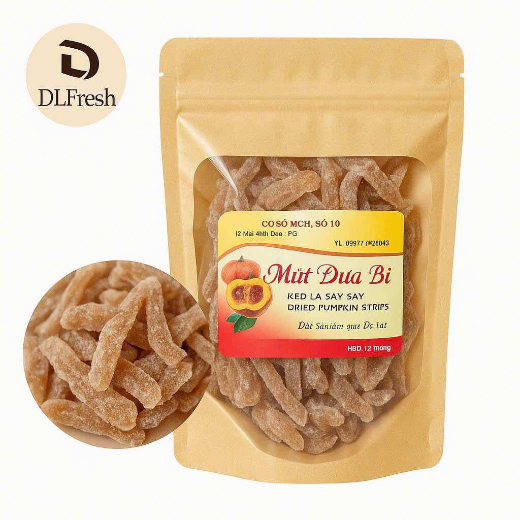 Mứt quất trần bì dlfresh đặc sản đà lạt túi zip 250gr