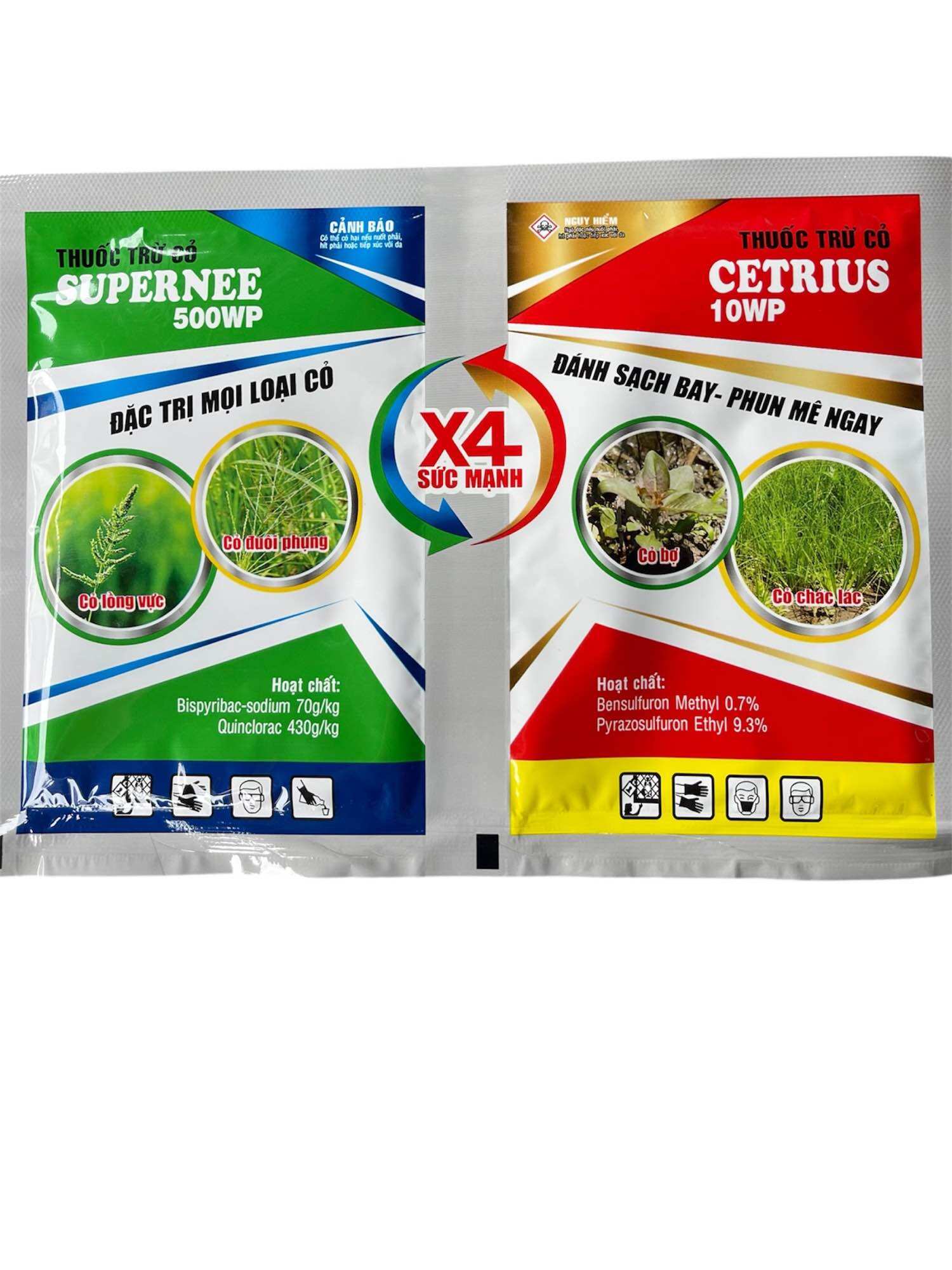 Thuốc trừ cỏ lúa cấy, lúa sạ từ 10 đến 20 ngày sau cấy, sau sạ trừ cỏ lồng vực, cỏ bợ, rau mác, cỏ kê, cỏ gạo, gói 21,5gr