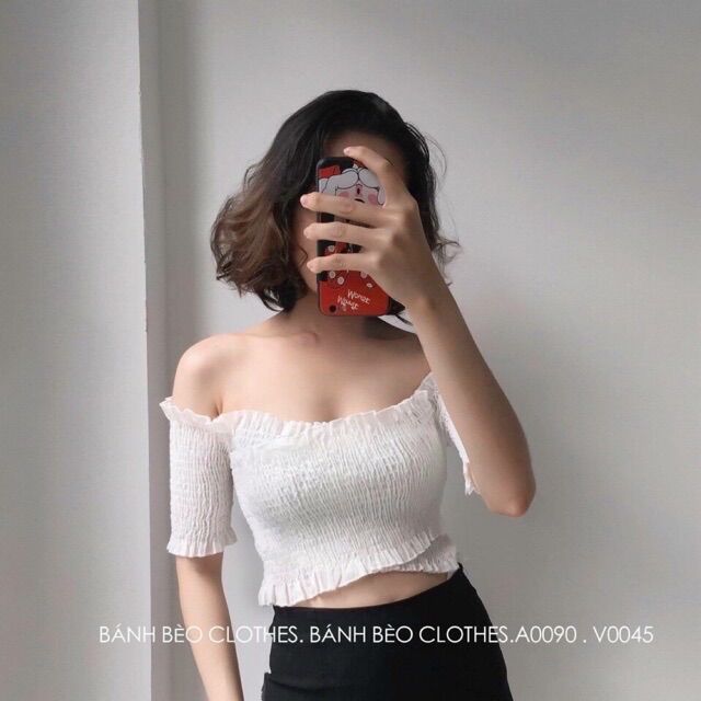 Áo đắp chéo tay ngắn