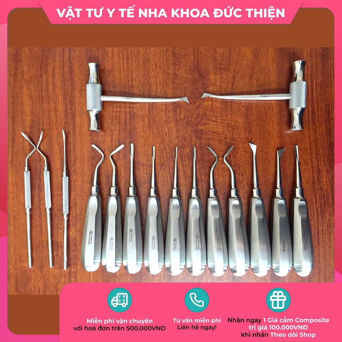 Nạy Nhổ Răng Các Loại -dụng cụ nha khoa