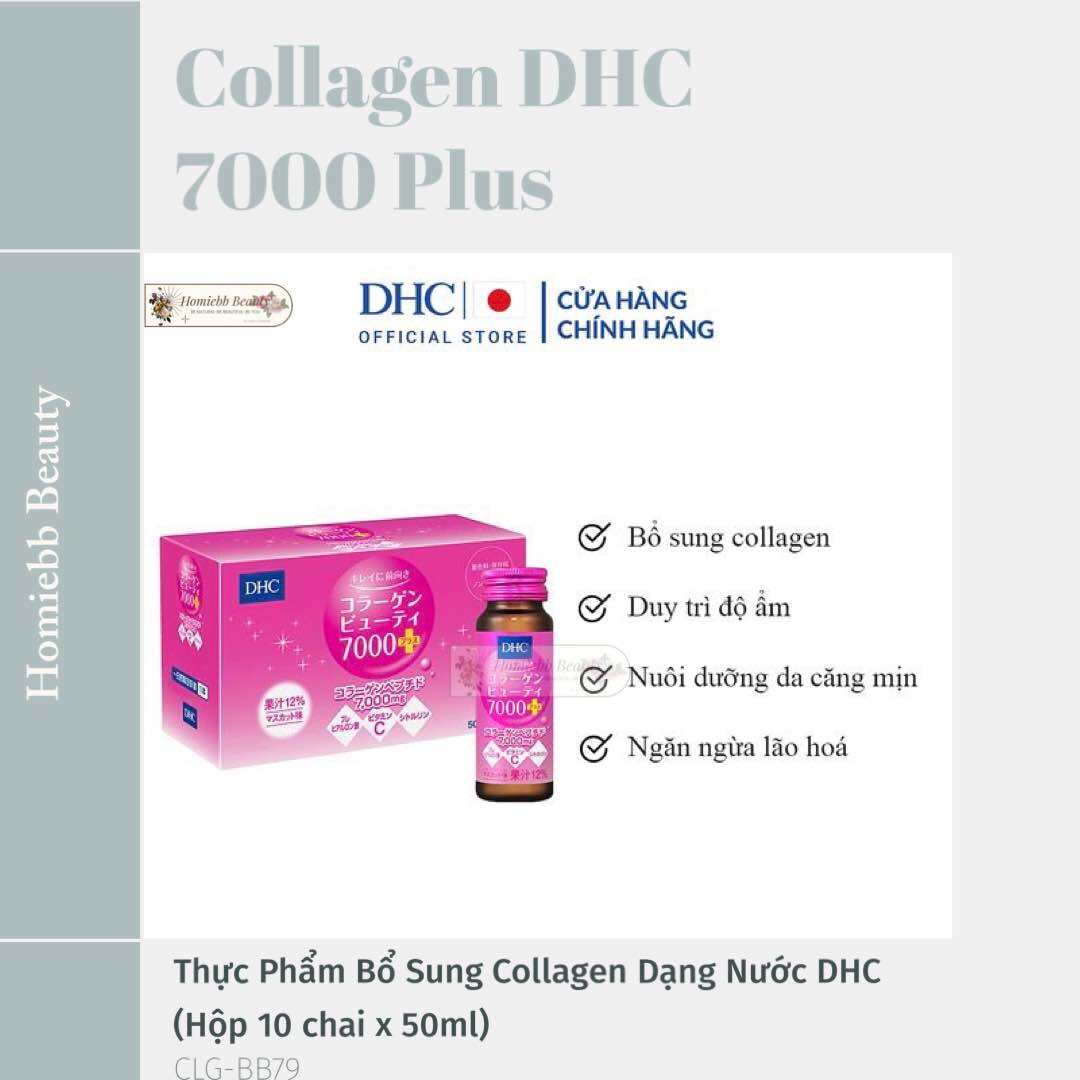 Thực Phẩm Bổ Sung Collagen Dạng Nước DHC Collagen DHC 7000 Plus 10 Ngày