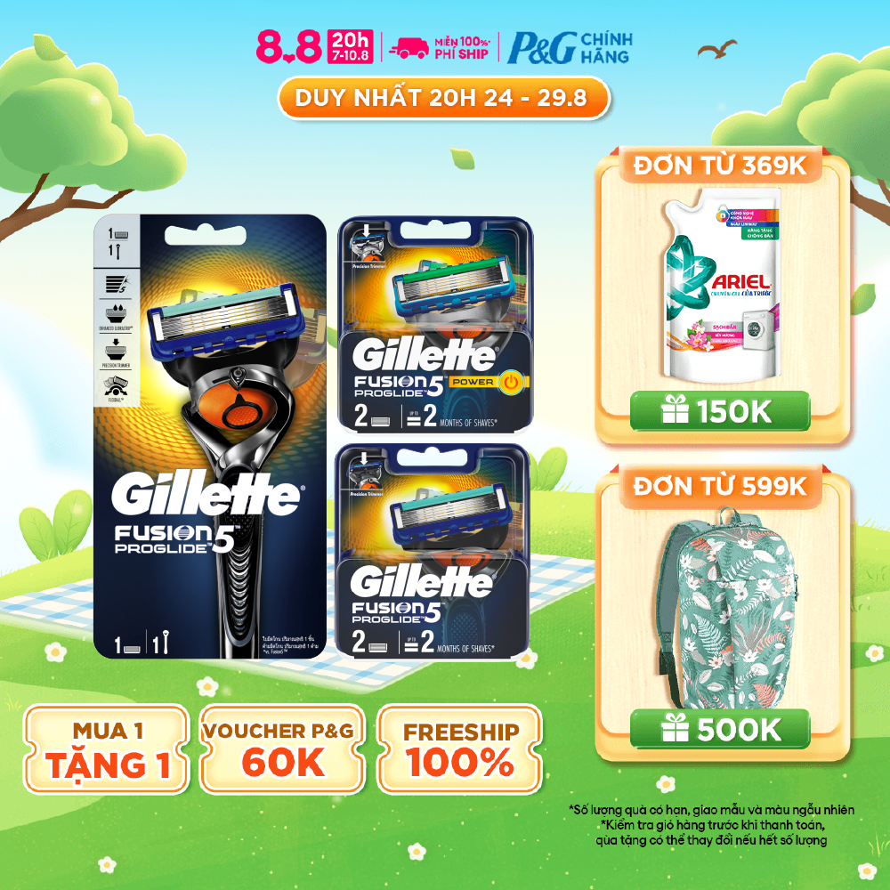 Dao cạo gillette cao cấp 5 lưỡi fusion proglide