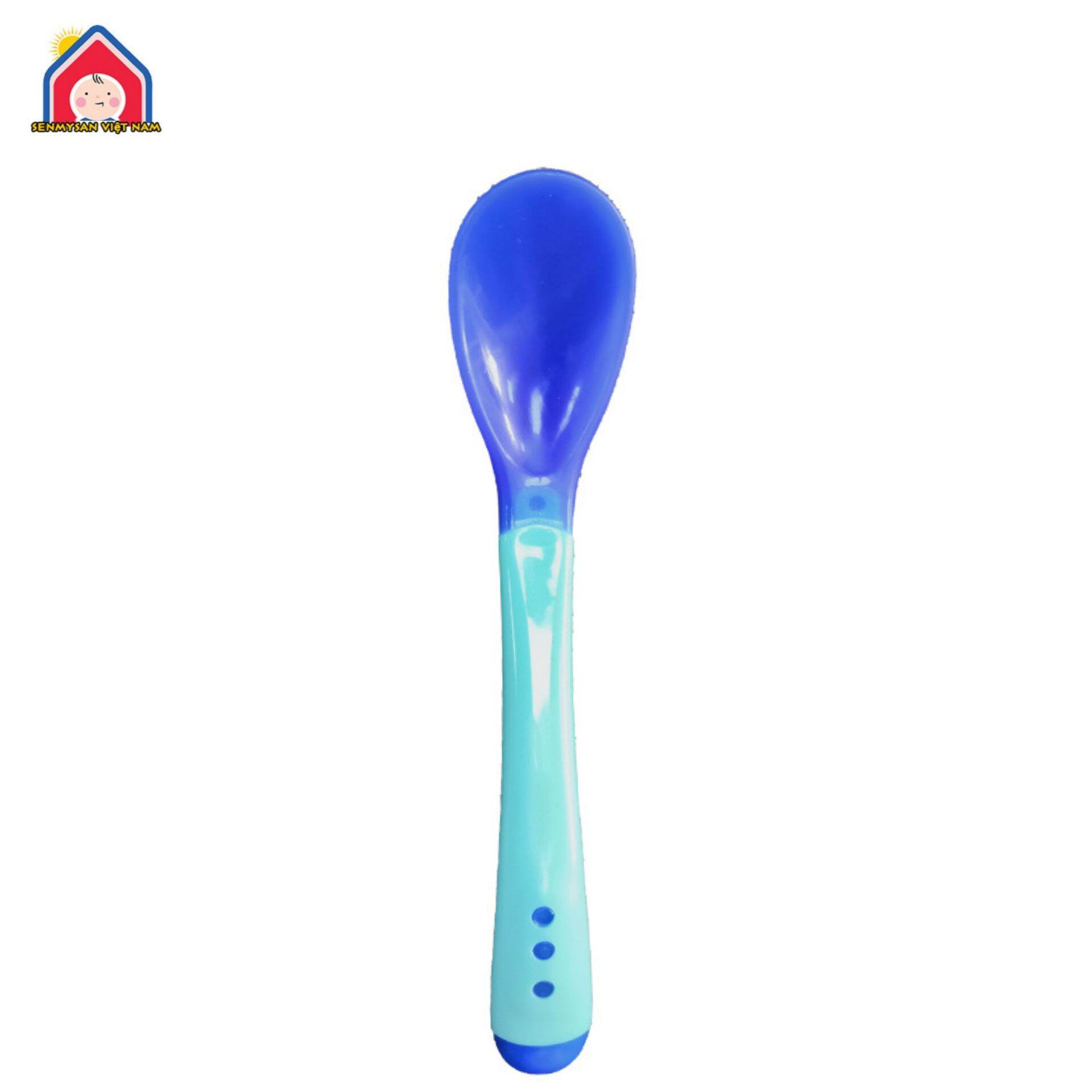 Thìa ăn dặm báo nóng silicon cho bé senmysan