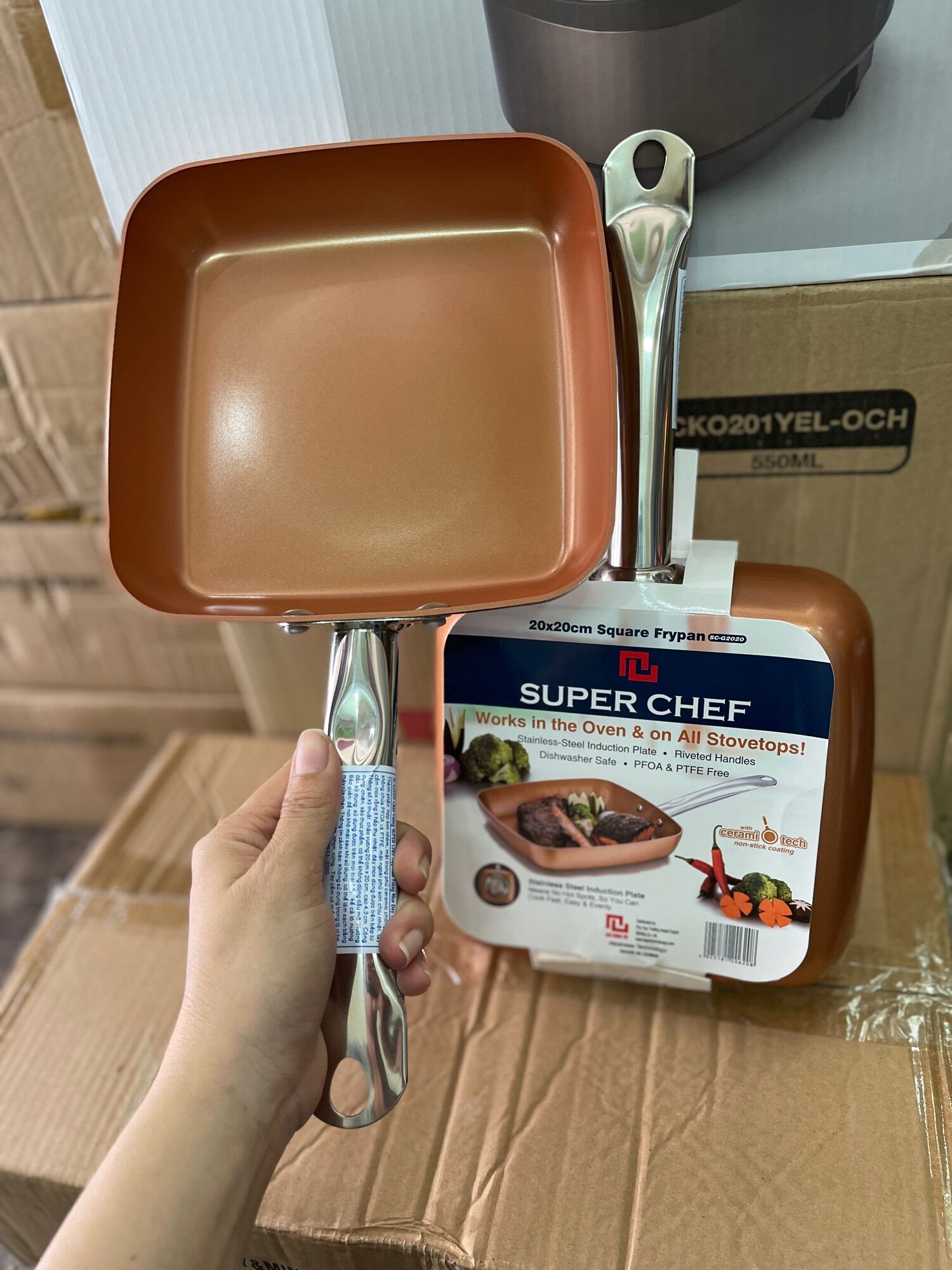 👍💁 CHẢO VUÔNG SUPER CHEF size 20cm 👍