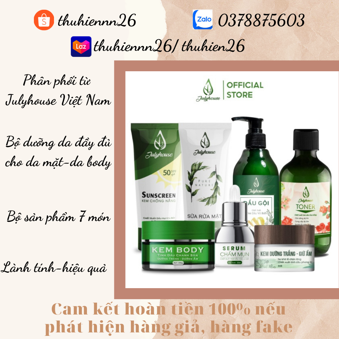 Bộ mỹ phẩm thiên nhiên Julyhouse