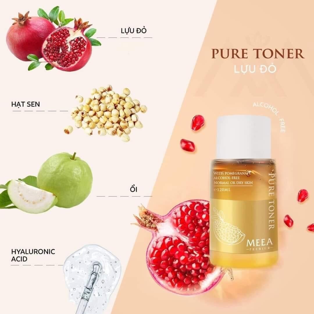 NƯỚC HOA HỒNG TONER LỰU ĐỎ MEEA 120ML