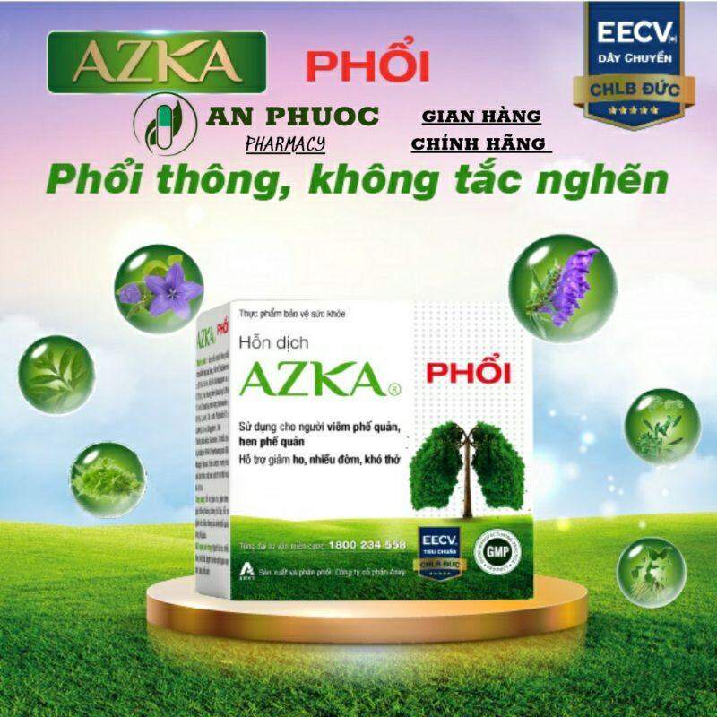AZKA PHỔI bổ phổi nhuận phế có tem tích điểm hộp 20 ống