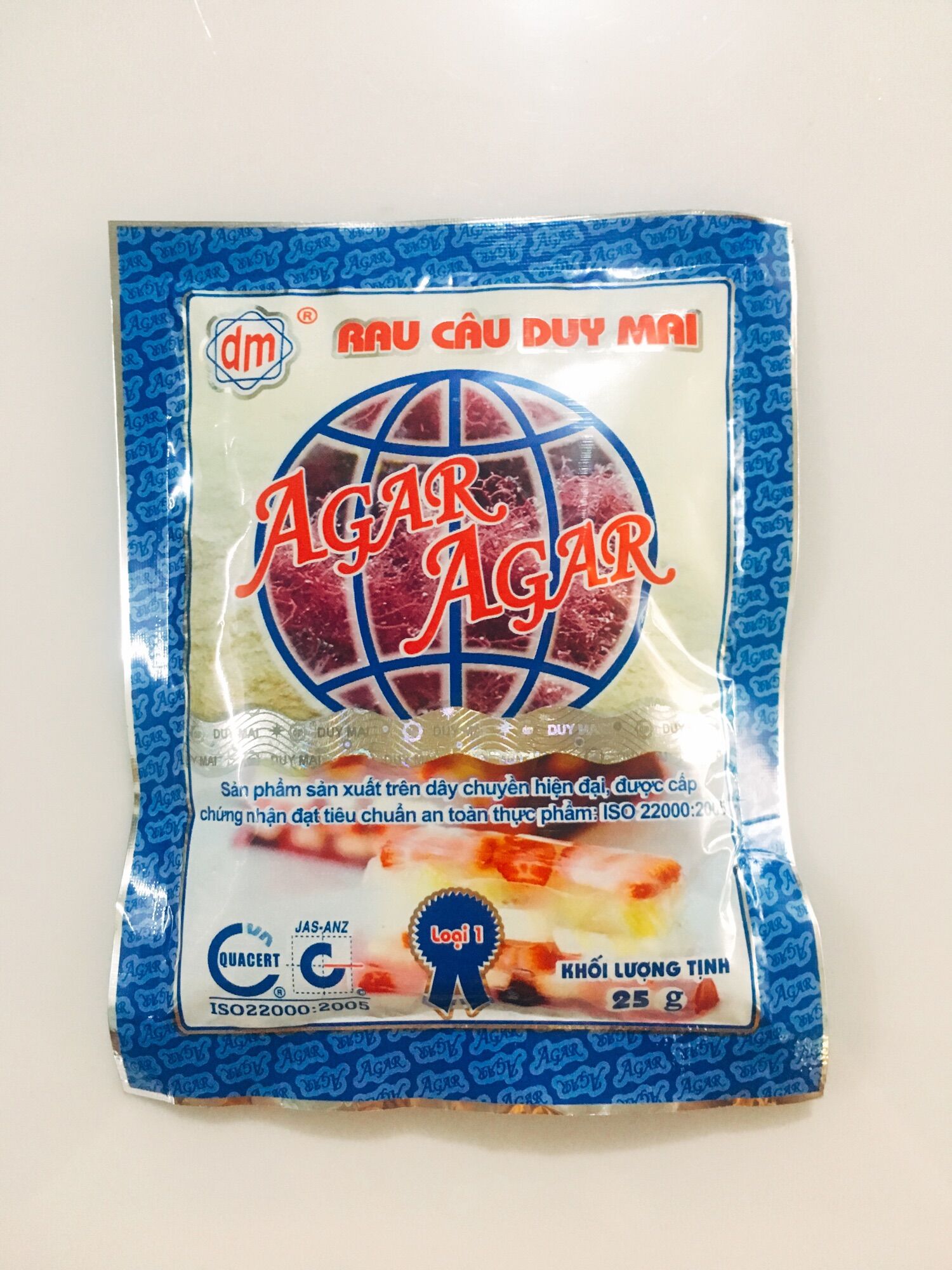 Bột rau câu giòn agar duy mai loại 1 gói 25g