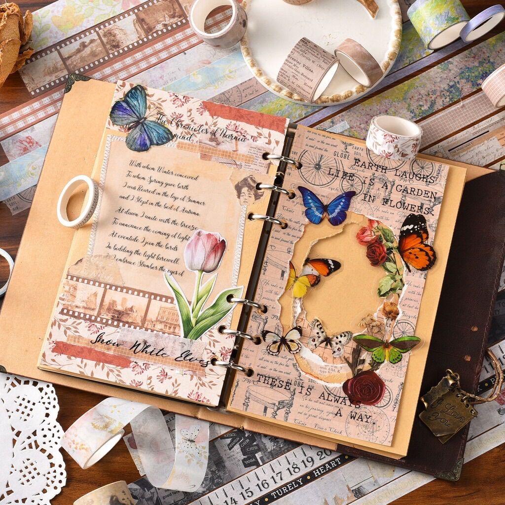 Set 20 cuộn washi tape vintage