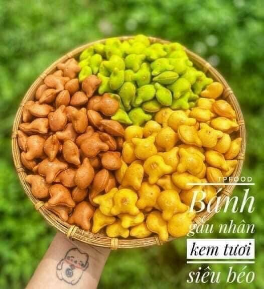 Bánh gấu nhân kem mix 3 vị 400g