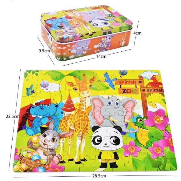 Hộp ghép tranh 100 mảnh gỗ cho bé