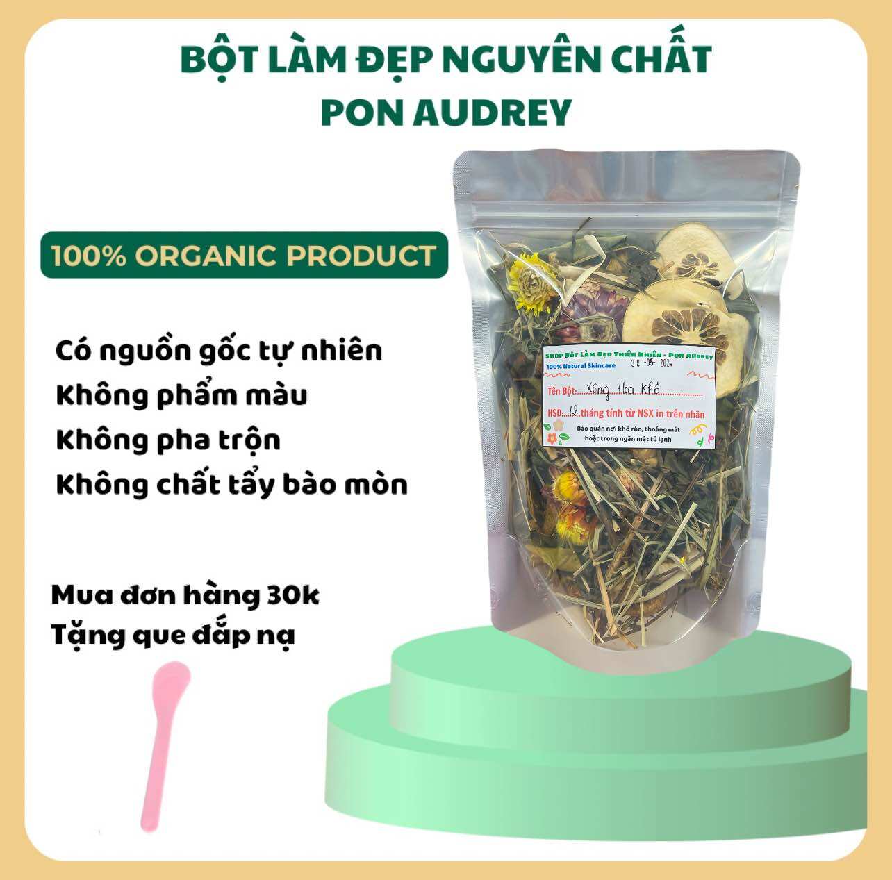 Xông mặt thảo dược hoa khô hỗ trợ thanh lọc, thải độc tố, se khít lỗ chân lông