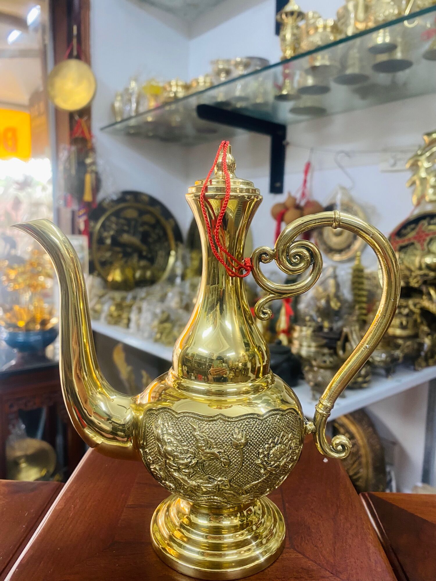 Ấm Bình đựng rượu bằng đồng cao cấp
