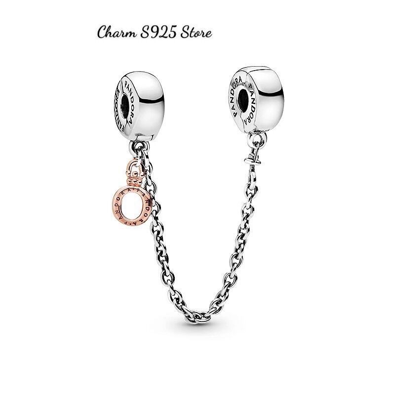 Pandora ale charm khoá chặn xích 2 đầu bạc s925 cao cấp