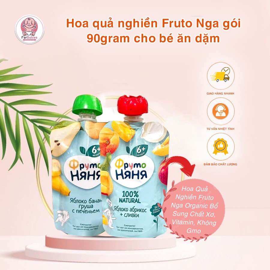 Hoa quả nghiền Fruto Nga nhiều vị