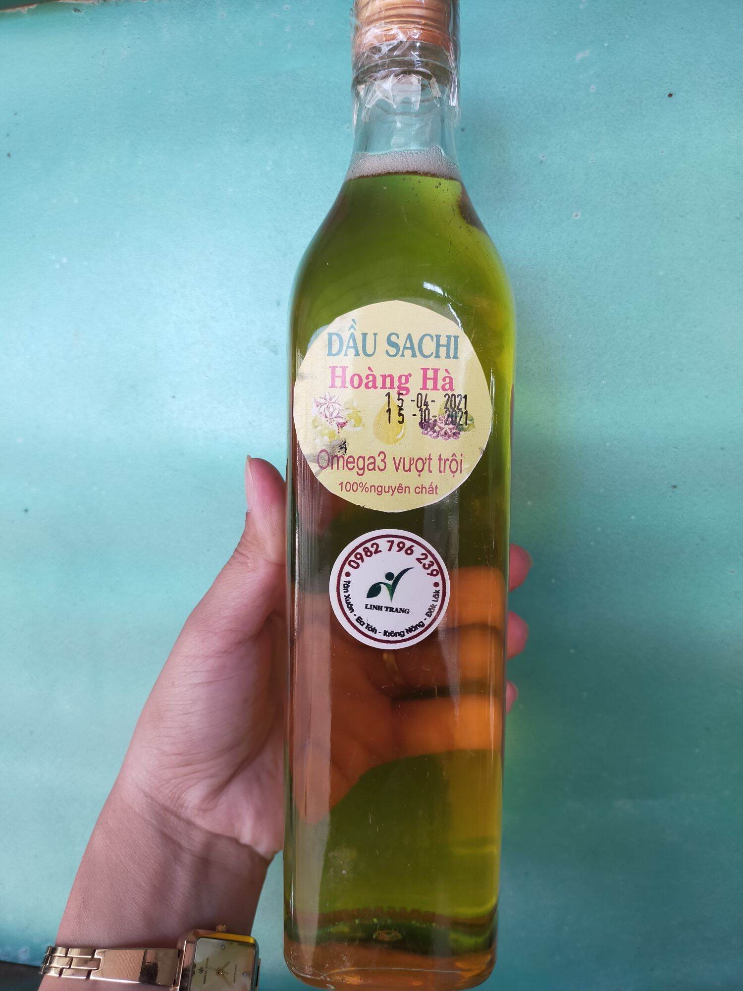 0,5 lít dầu sachi Hoàng Hà ép lạnh - sản phẩm organic từ Daklak