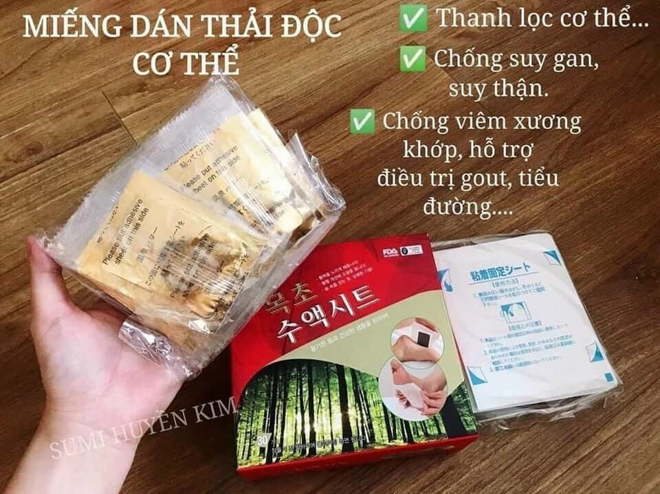 Miếng dán thải độc chân Hàn Quốc hộp 30 miếng