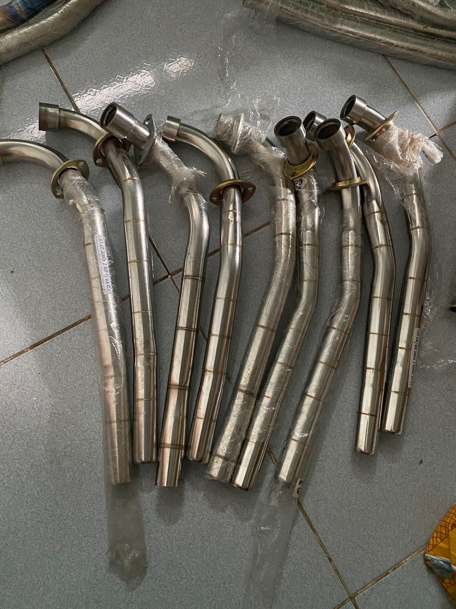 Cổ pô inox size 27mm cho wave nhỏ, sirius 50cc - Minh Kiệt Racing