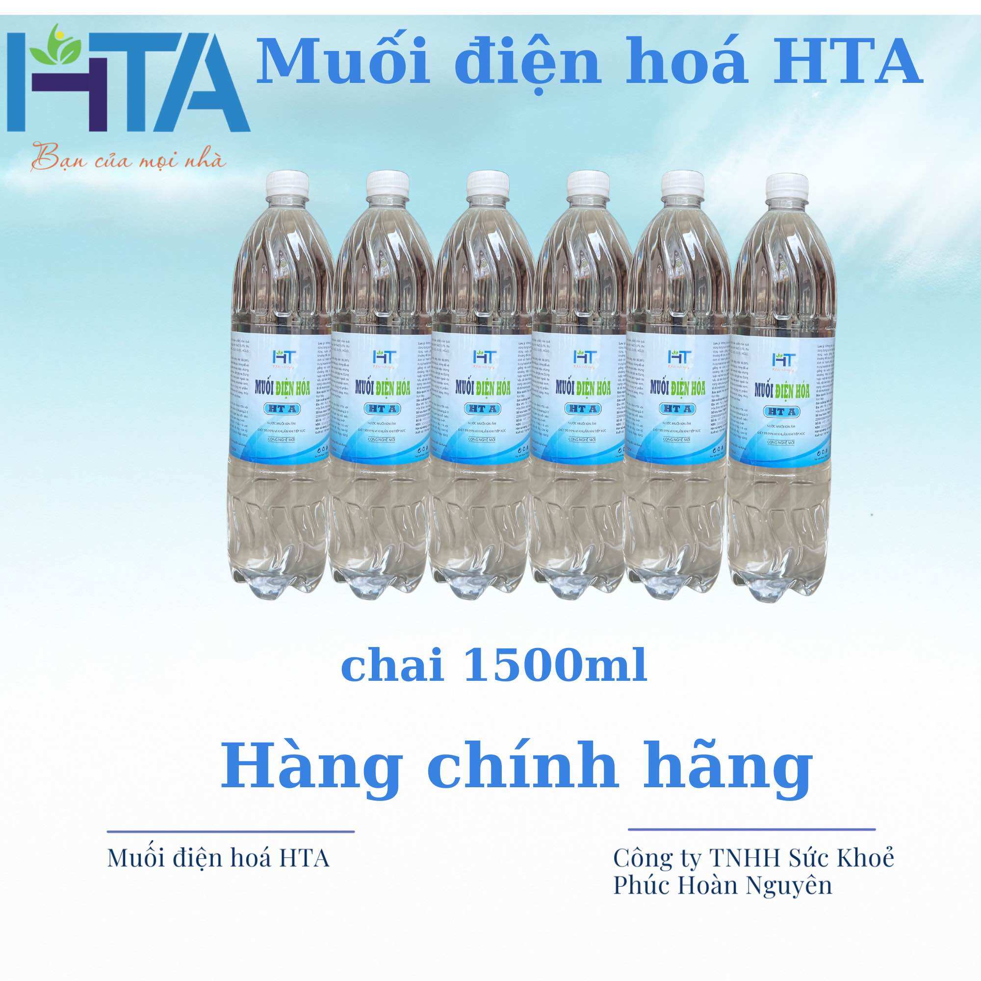 Combo 6 chai nước muối điện hoá HTA