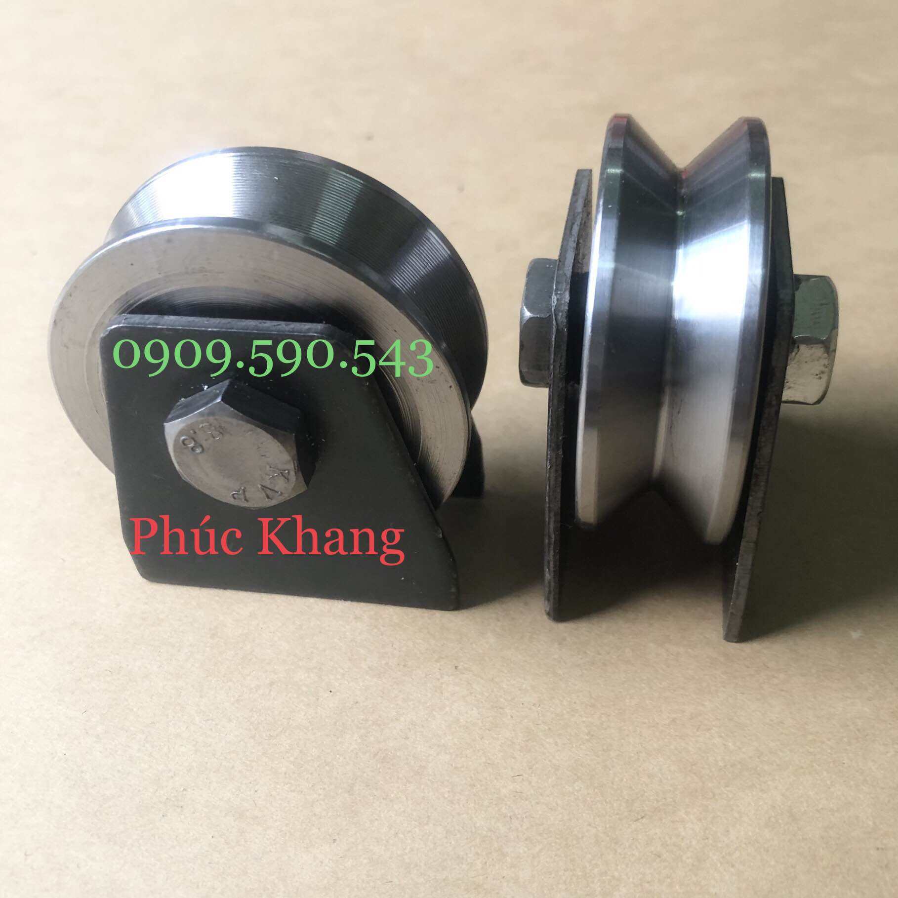 Bánh xe sắt 6 phân rảnh V - Bánh xe cửa lùa - Ròng rọc sắt