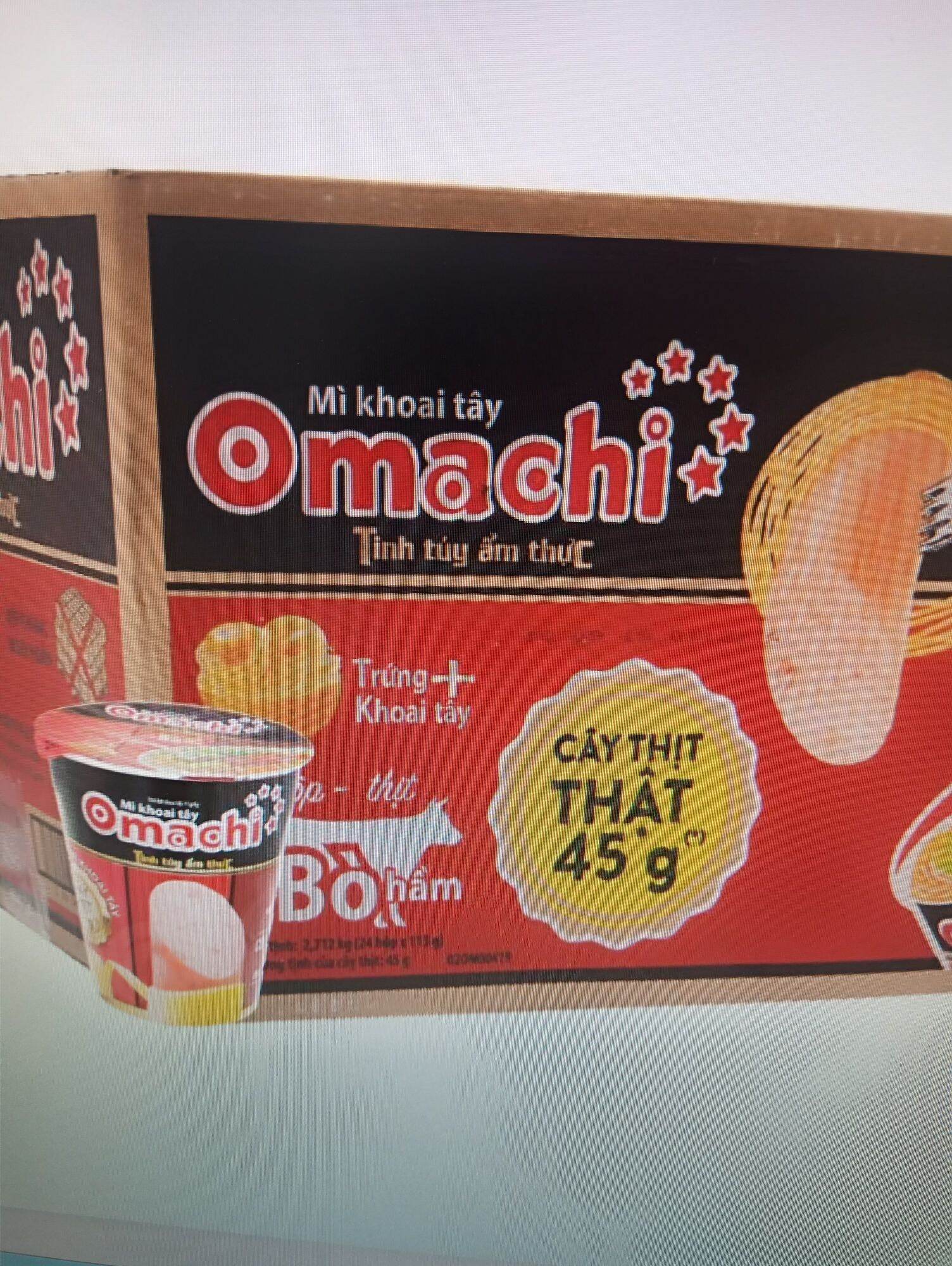 Mì Omachi sườn hầm ngũ quả (có cây thịt 45g bên trong)