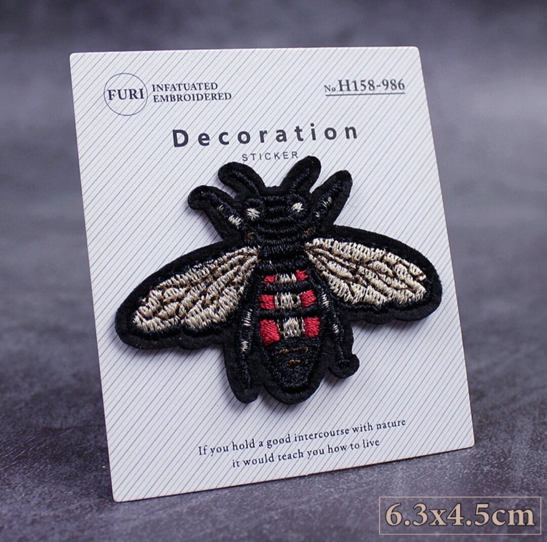 Sticker Patch Thêu Ủi Hình Con Ong Cao Cấp Các Loại