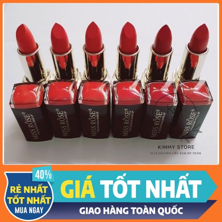 SON MISS ROSE 3d lì mềm mịn kèm son dưỡng ( Missrose )