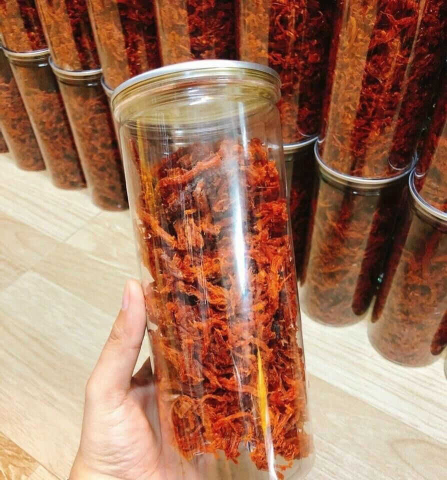 Khô bò sợi 300gr lon pet