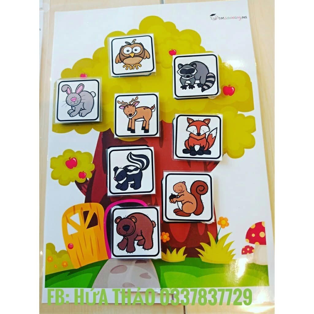 HỌC LIỆU CHO BÉ: Tìm bóng động vật
