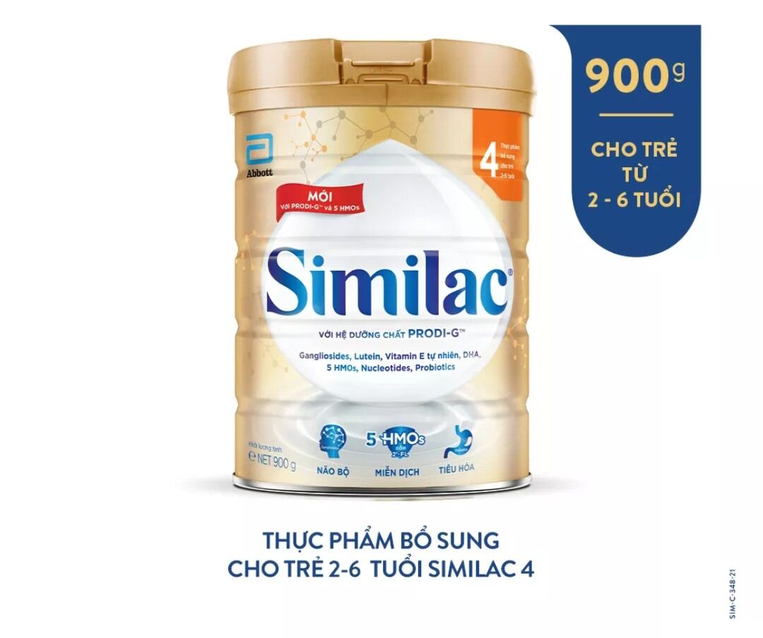 [Date 2025] Sữa Bột Similac 4 - 900g (2-6 tuổi) / [Mẫu Mới 5G]
