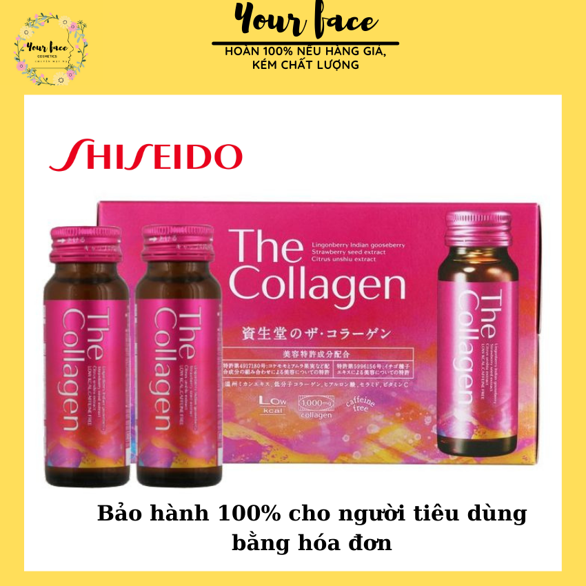 The Collagen Shiseido - Nước uống cho sắc đẹp vĩnh cửu dưỡng da, giúp trẻ đẹp da giảm nám , tàn nhang, khỏe mạnh cơ thể xuất xứ Nhật Bản dung tích 50ml hộp 10 chai giá rẻ