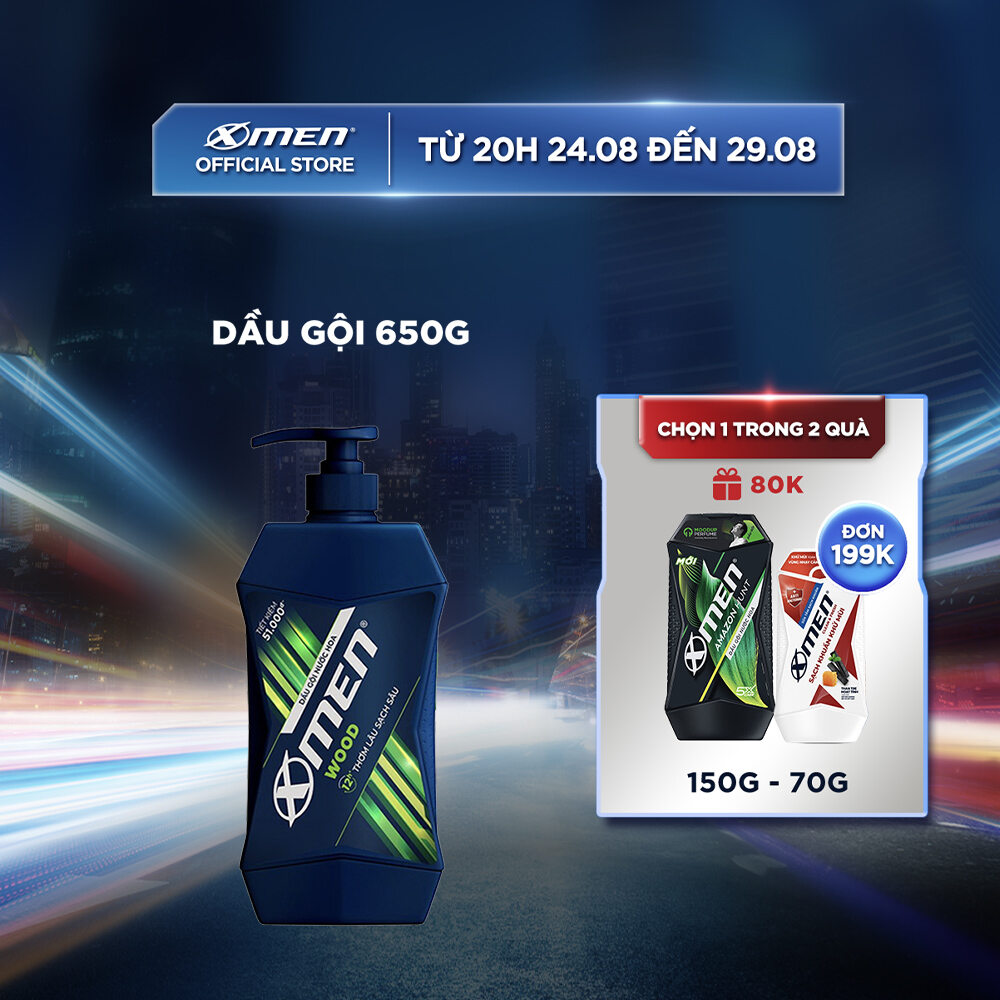 Dầu Gội Nước hoa X-Men Wood 650g
