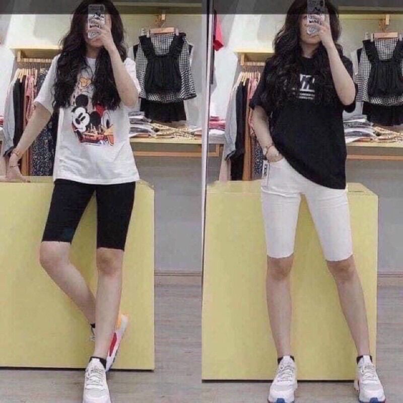 Quần kaki ngố nữ trơn co dãn nhẹ