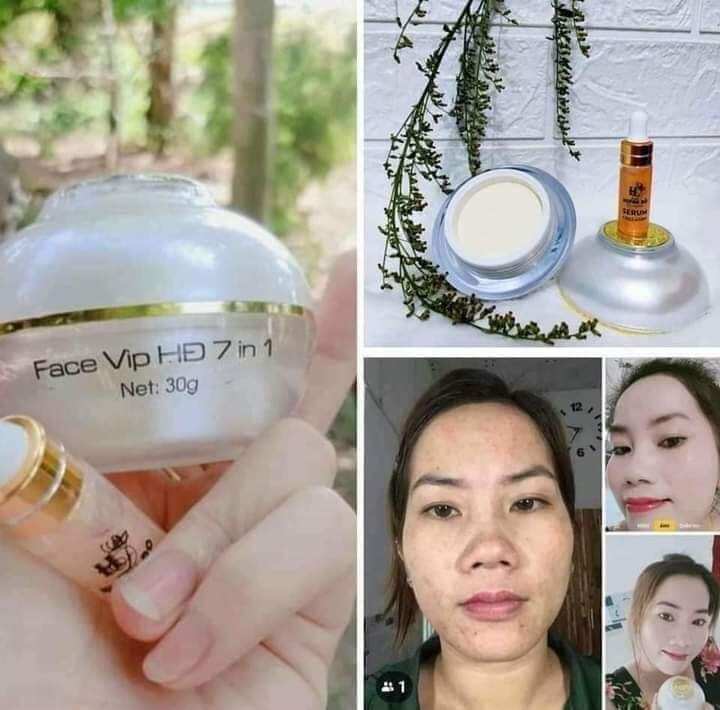 [TẶNG KÈM SERUM VÀNG 24K+ MẶT NẠ] Kem face vip 7 in 1 Huỳnh Đỗ