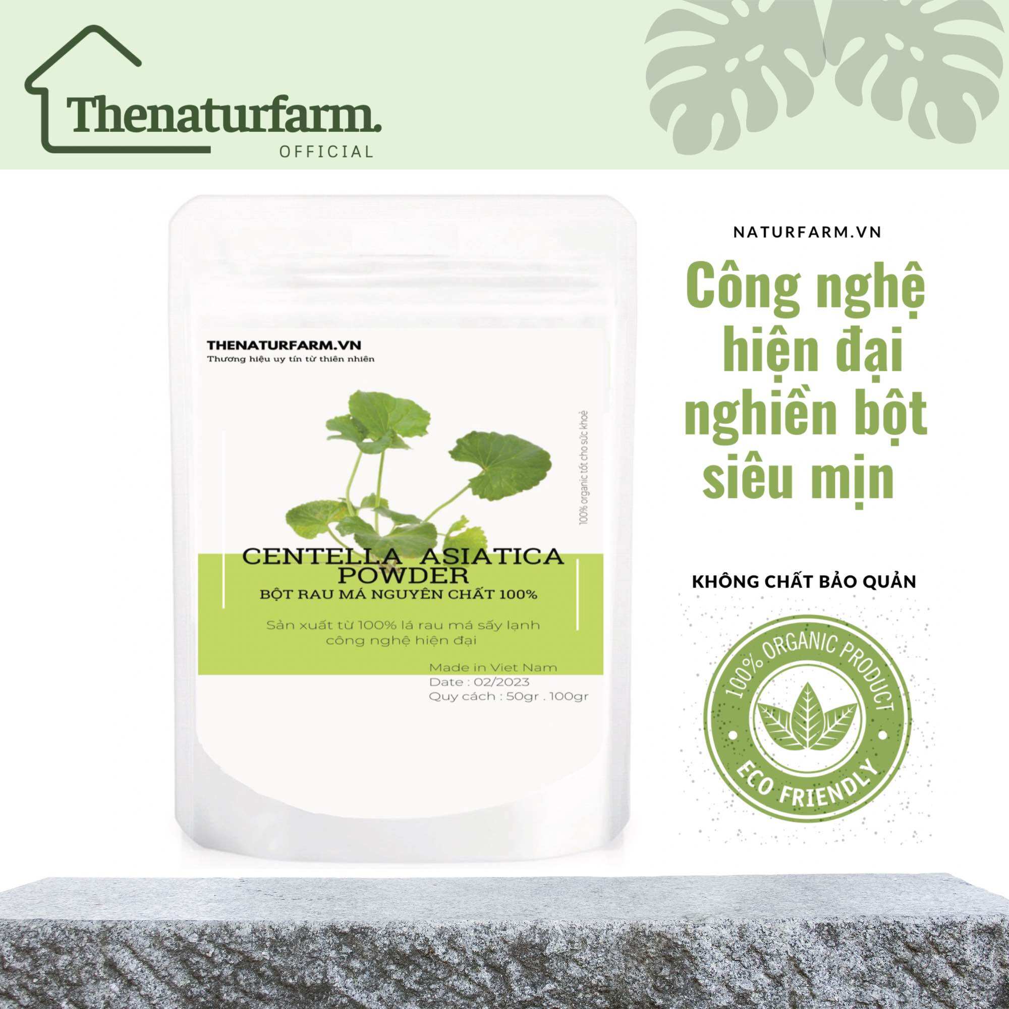 Bột rau má sấy lạnh hữu cơ siêu mịn - bột ăn uống detox