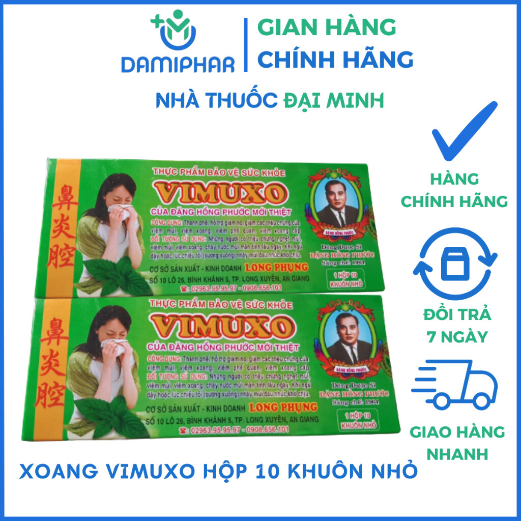 Xoang vimuxo hộp 10 khuôn - hỗ trợ các bệnh xoang từ thảo dược
