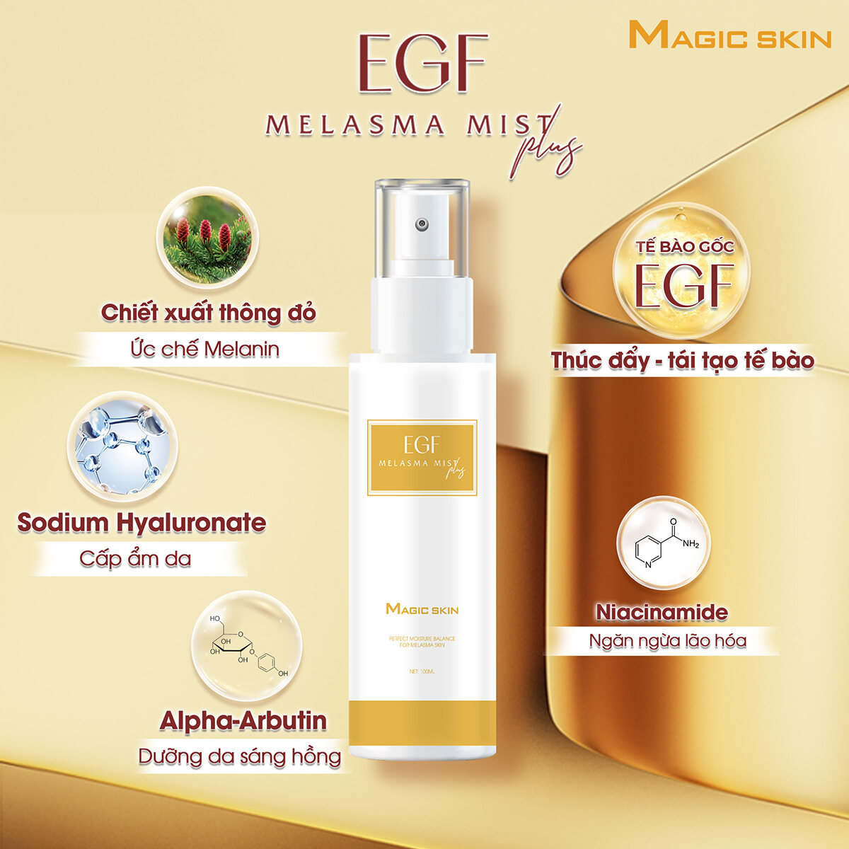 Xịt khoáng nám tế bào gốc EGF Magic Skin – EGF Melasma Mist Plus
