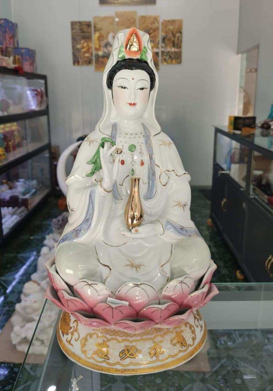 TƯỢNG THỜ MẸ QUAN ÂM TRẮNG SỨ_NHIỀU SIZE
