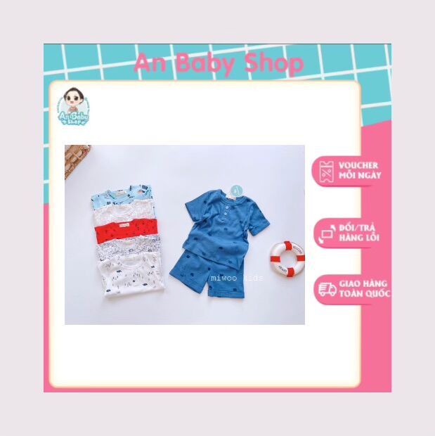 Bộ quần áo thun bozip cao cấp bé trai 👦🏻