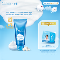 Sữa rửa mặt tạo bọt từ tơ tằm trắng sạch sâu cho da dầu SENKA PERFECT WHIP 120G