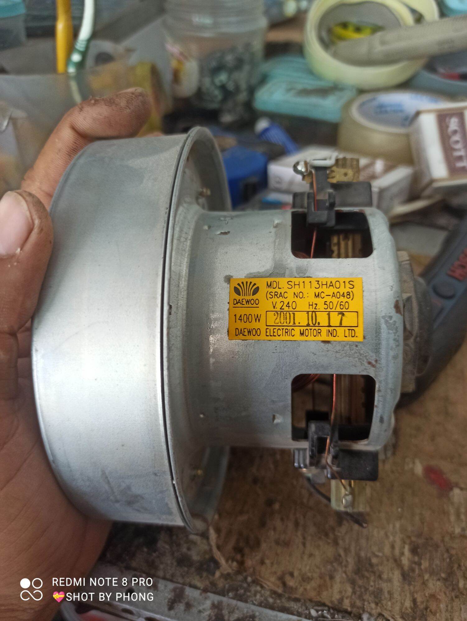 motor máy hút bụi 1400w