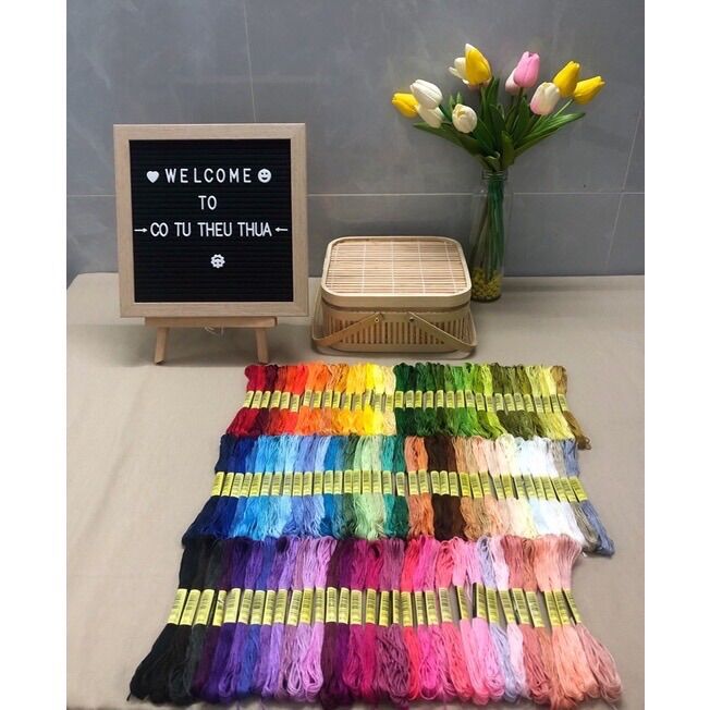 Set chỉ thêu 50 màu, 100 màu