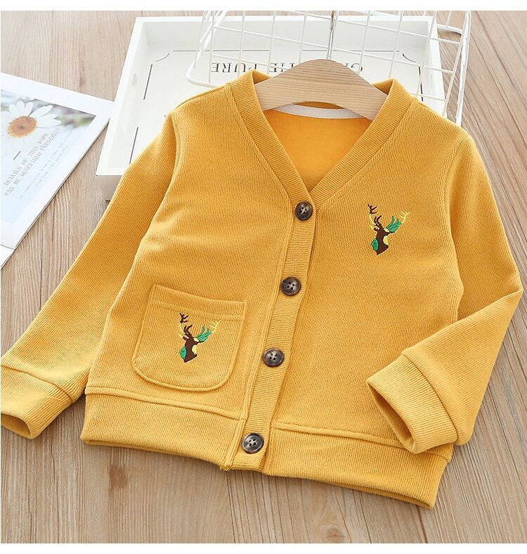 Áo ghi lê trẻ em áo ghi lê cotton bé gái em bé bé trai mặc bên ngoài xuân thu áo ghi lê trẻ sơ sinh bé trai áo ghi lê mỏng