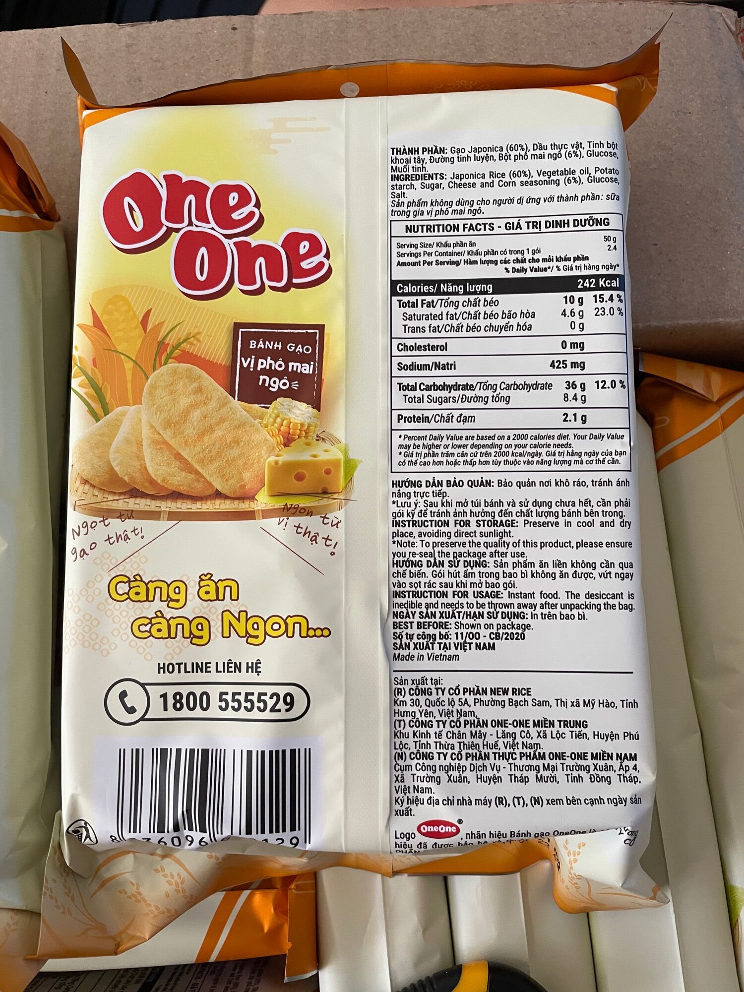 Bánh Gạo OneOne Vị Phomai
